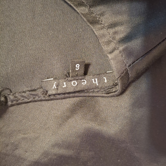 Theory Black Bodycon Tank Midi Dress Sz 6 - Picture 5 of 7